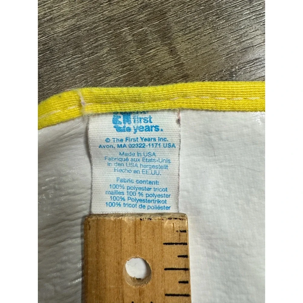Vintage Winnie The Pooh Coverall Bib Crumb Catcher First Years Disney Ladybugs
